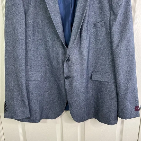 NWOT Moss Bros. Esq. Regular Fit Blue Speckle Suit Jacket Blazer Size EU 66